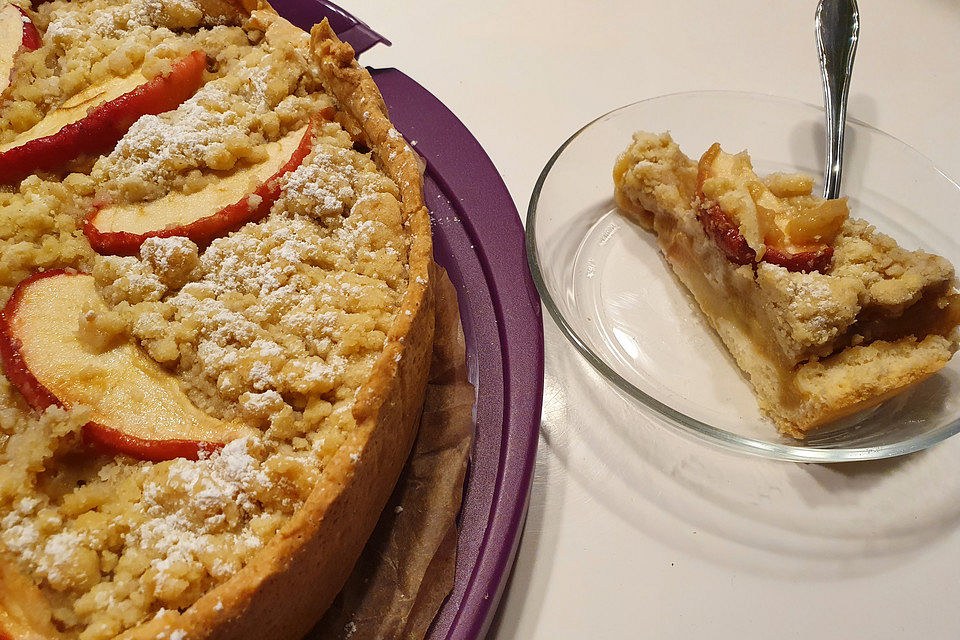 Apfelmus-Vanillepudding-Kuchen