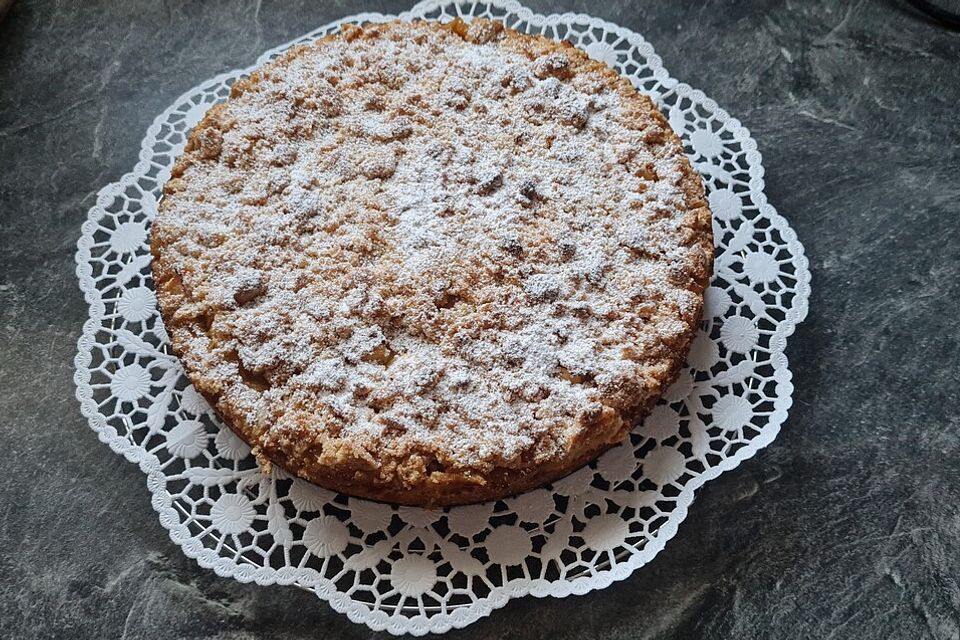 Apfelmus-Vanillepudding-Kuchen