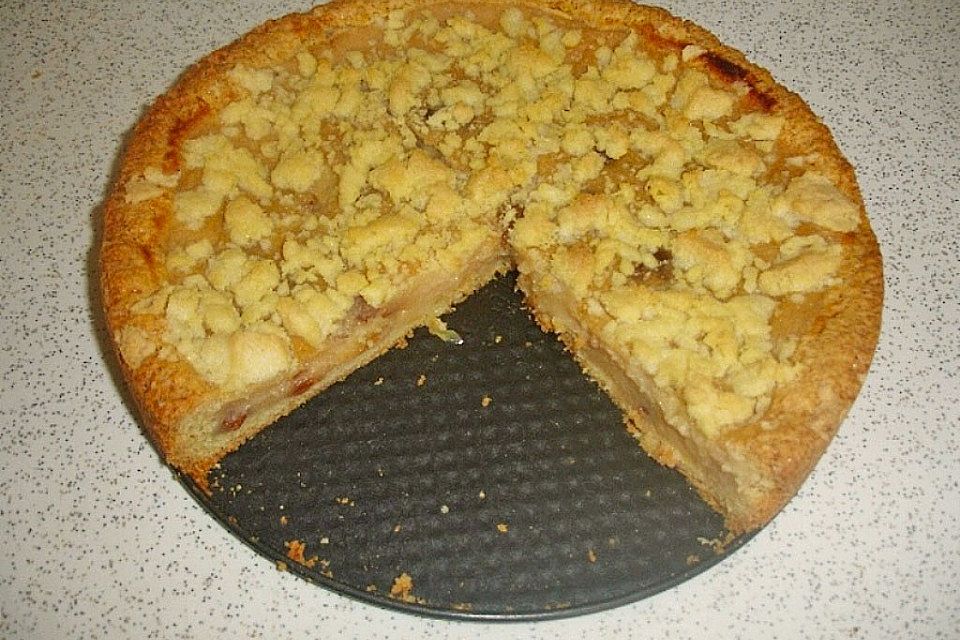 Apfelmus-Vanillepudding-Kuchen