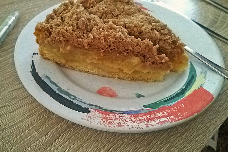 Apfelmus-Vanillepudding-Kuchen