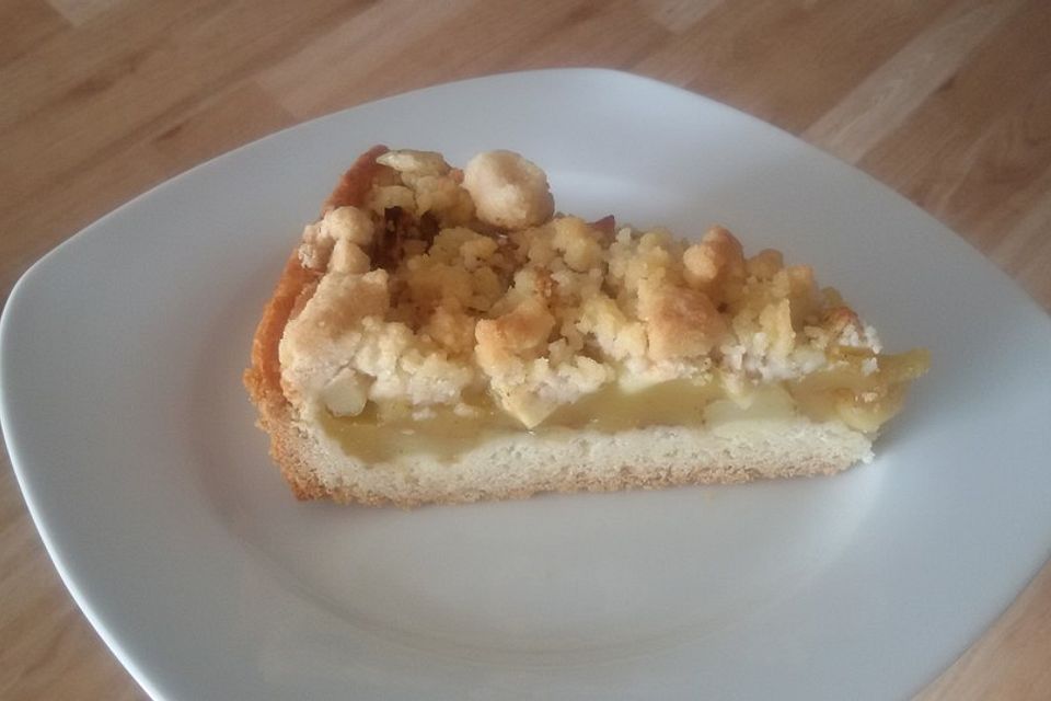 Apfelmus-Vanillepudding-Kuchen