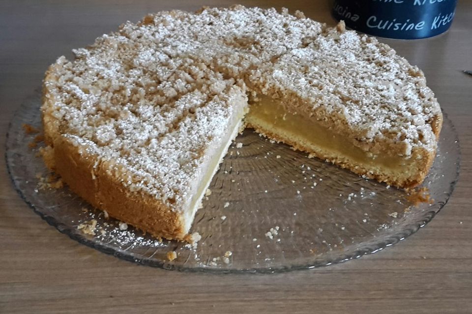 Apfelmus-Vanillepudding-Kuchen