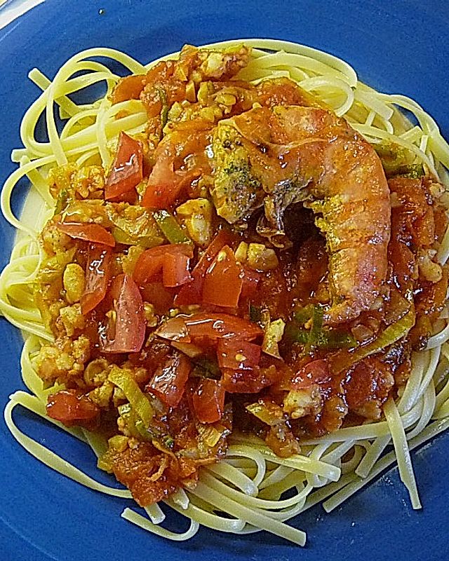 Garnelen - Bolognese - Spaghetti