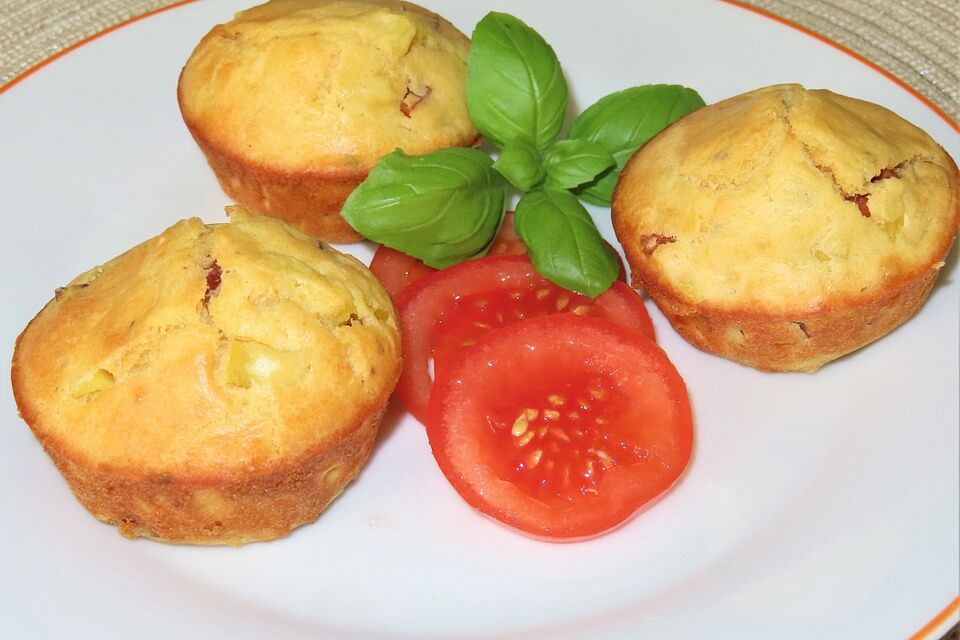 Herzhafte Kartoffelmuffins mit Cabanossi