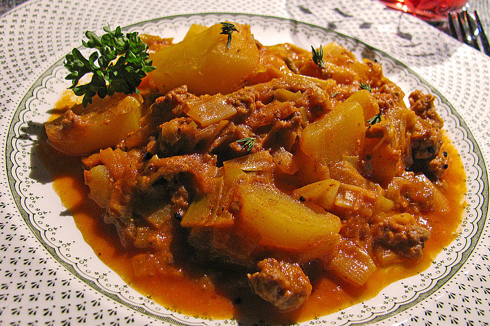 Hackfleisch - Lauch - Topf