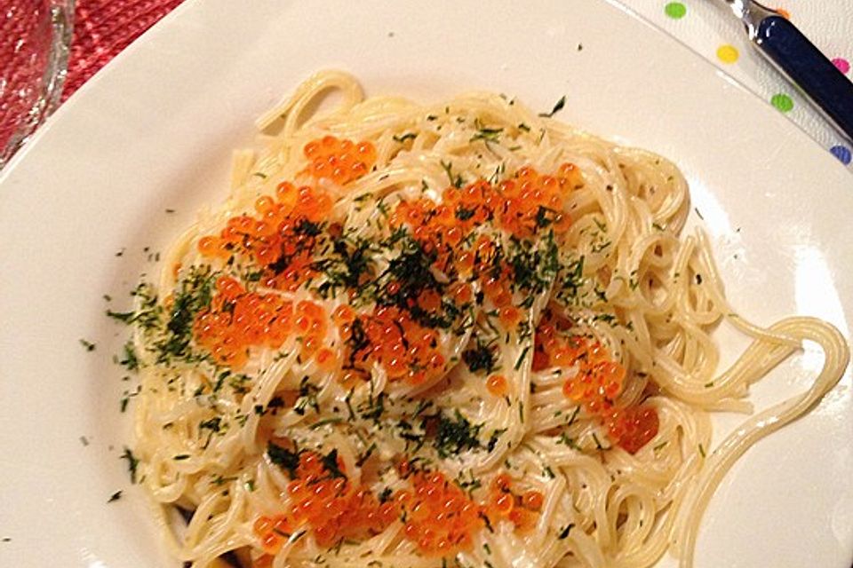 Pasta mit Zitrone und Kaviar Pasta mit Zitrone und Kaviar