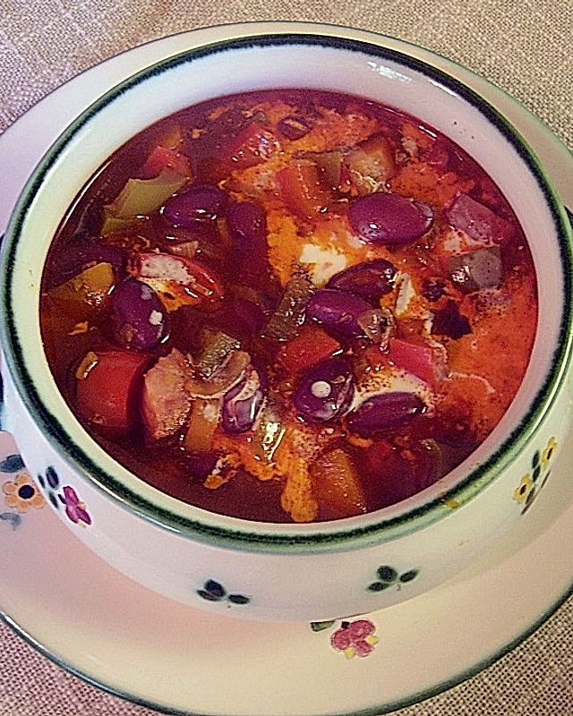 Paprika - Bohnensuppe