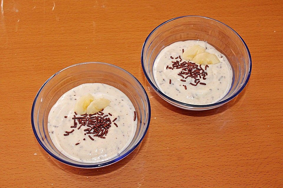 Bananen - Quark - Creme mit Schokolade