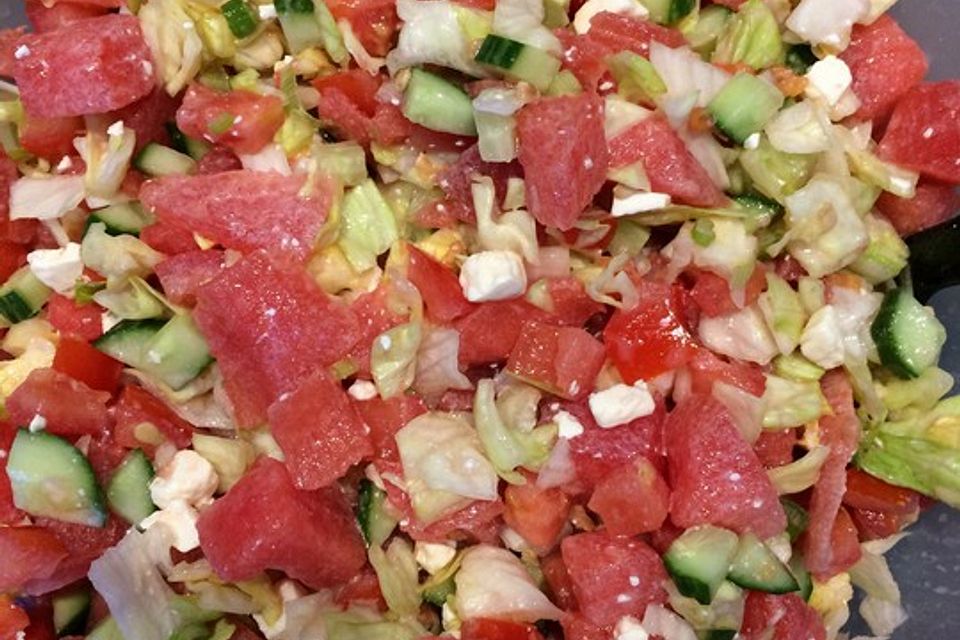 Melonensalat mit Feta