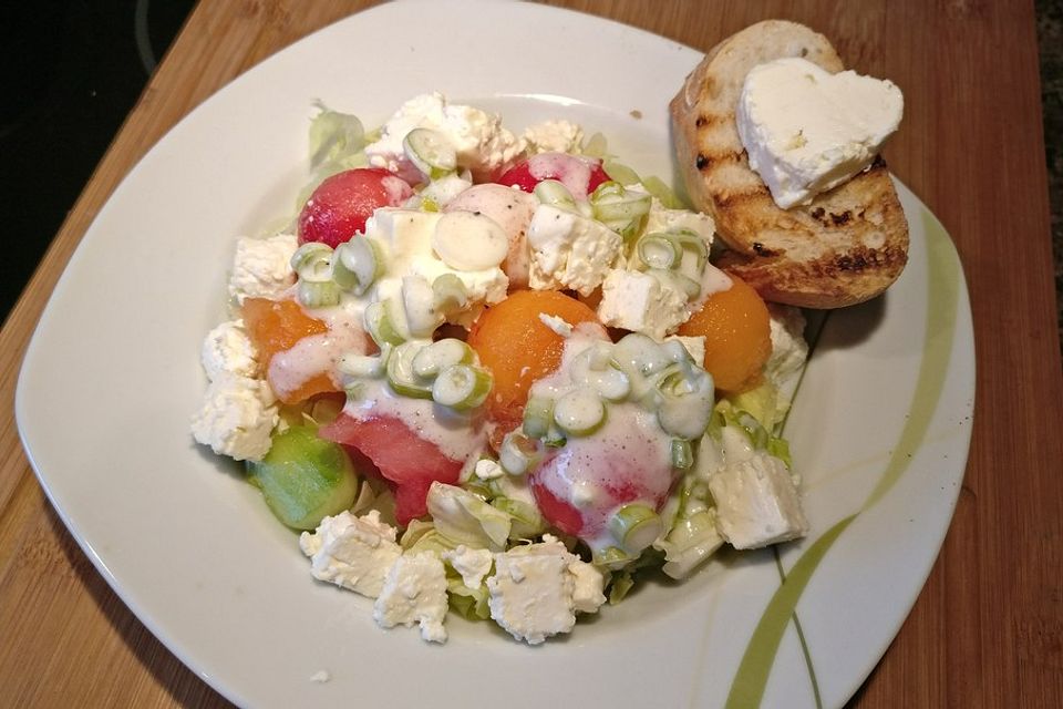 Melonensalat mit Feta