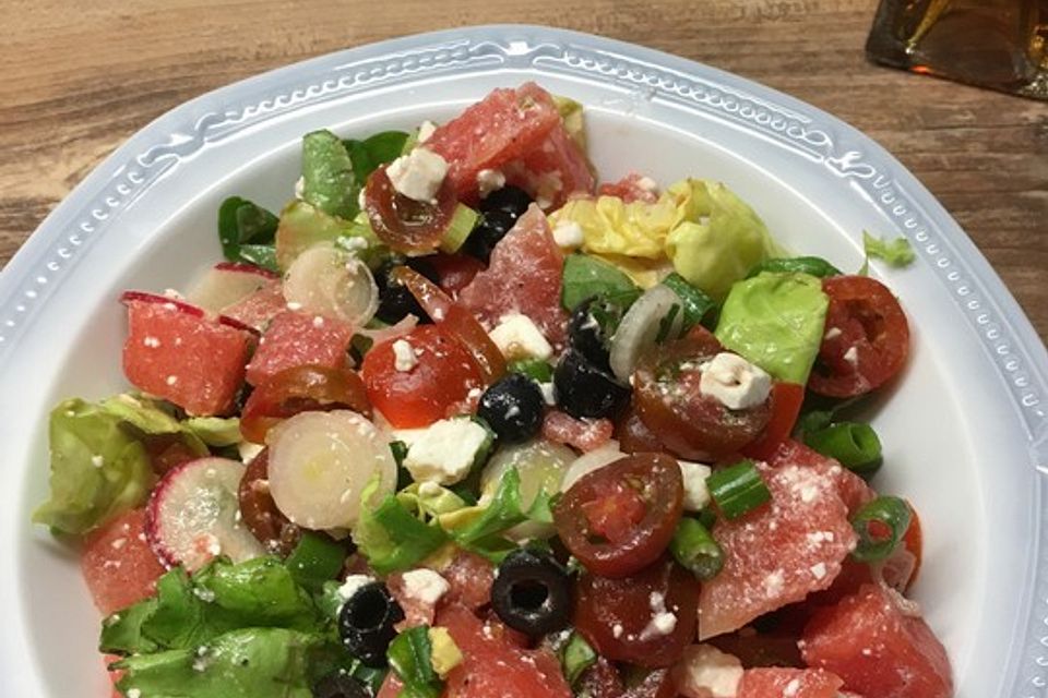 Melonensalat mit Feta