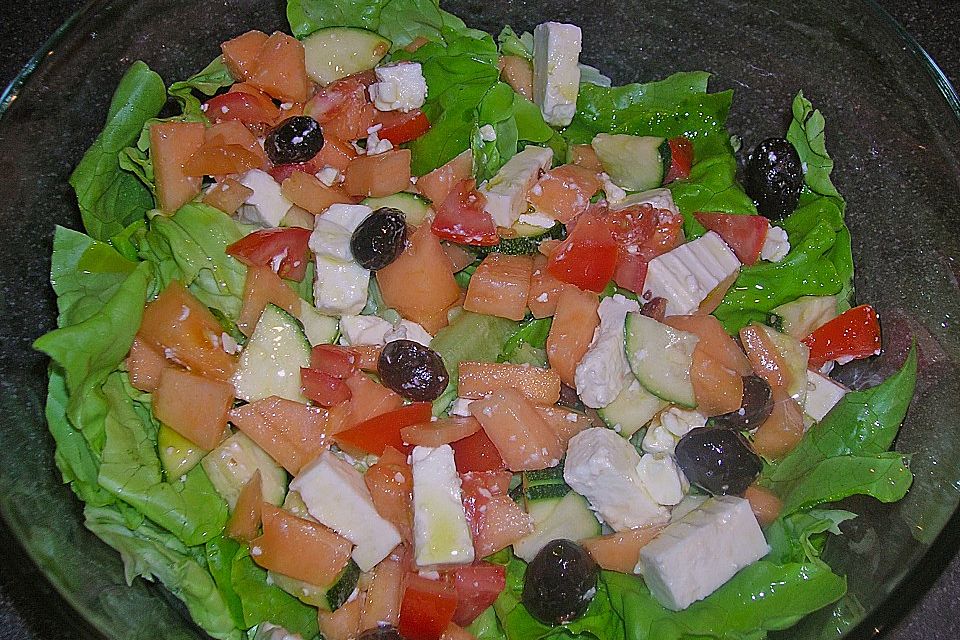 Melonensalat mit Feta