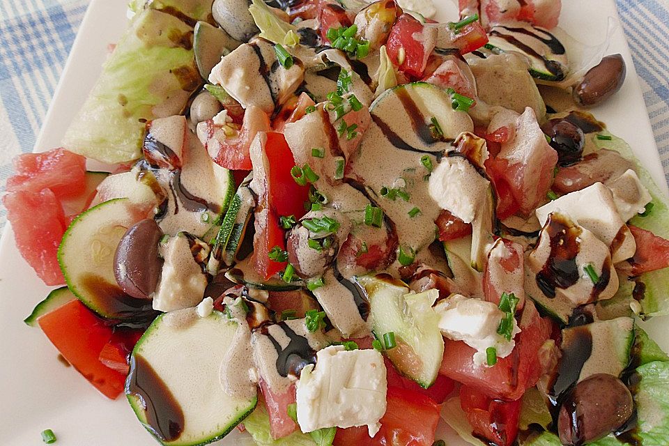 Melonensalat mit Feta