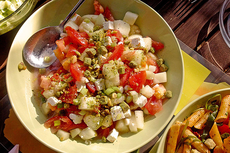 Melonensalat mit Feta