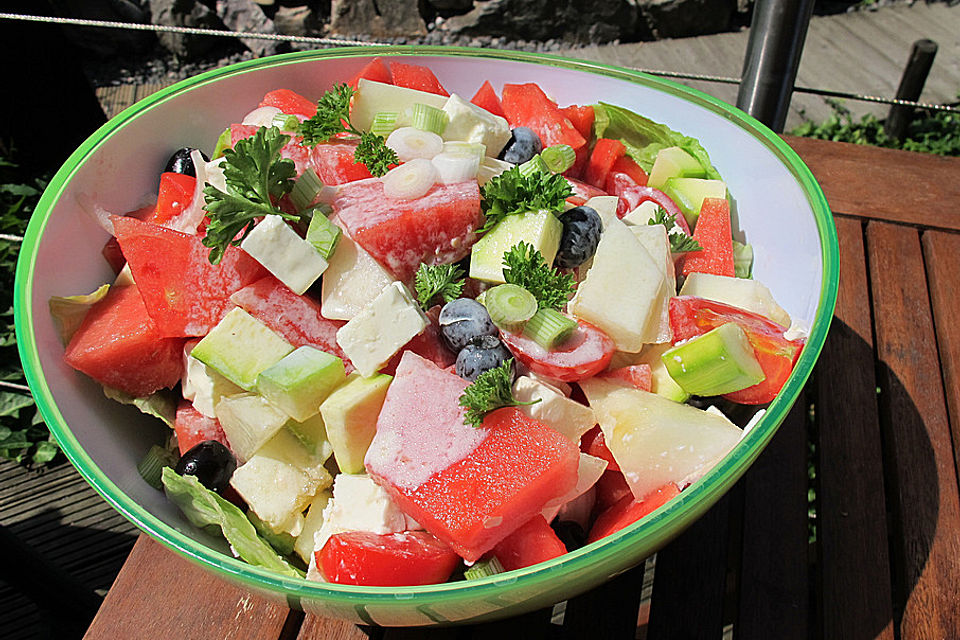 Melonensalat mit Feta