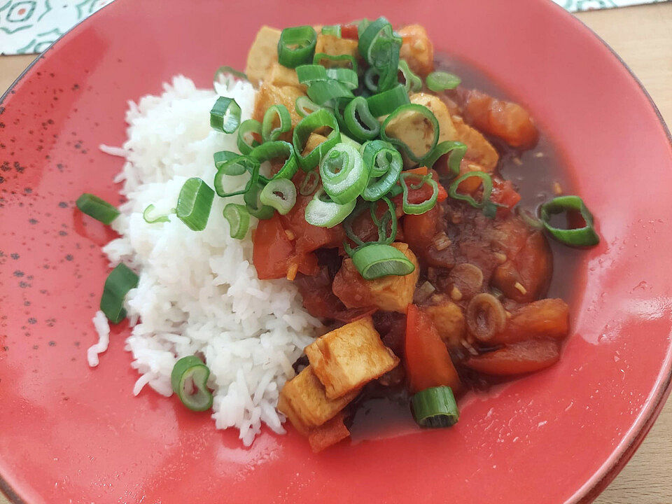 Gebratene Tomaten mit Tofu von Lilidae| Chefkoch