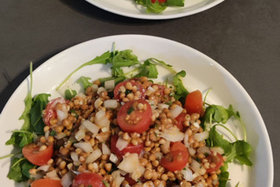 Salat aus roten Linsen