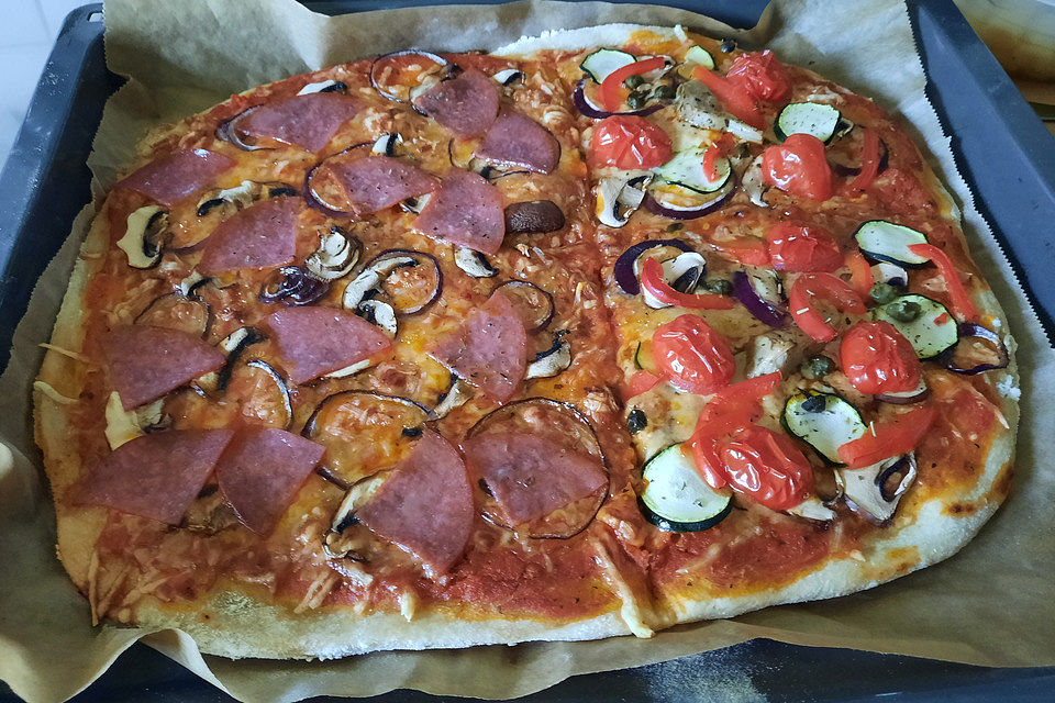 Pizzateig mit Gelinggarantie Pizzateig mit Gelinggarantie