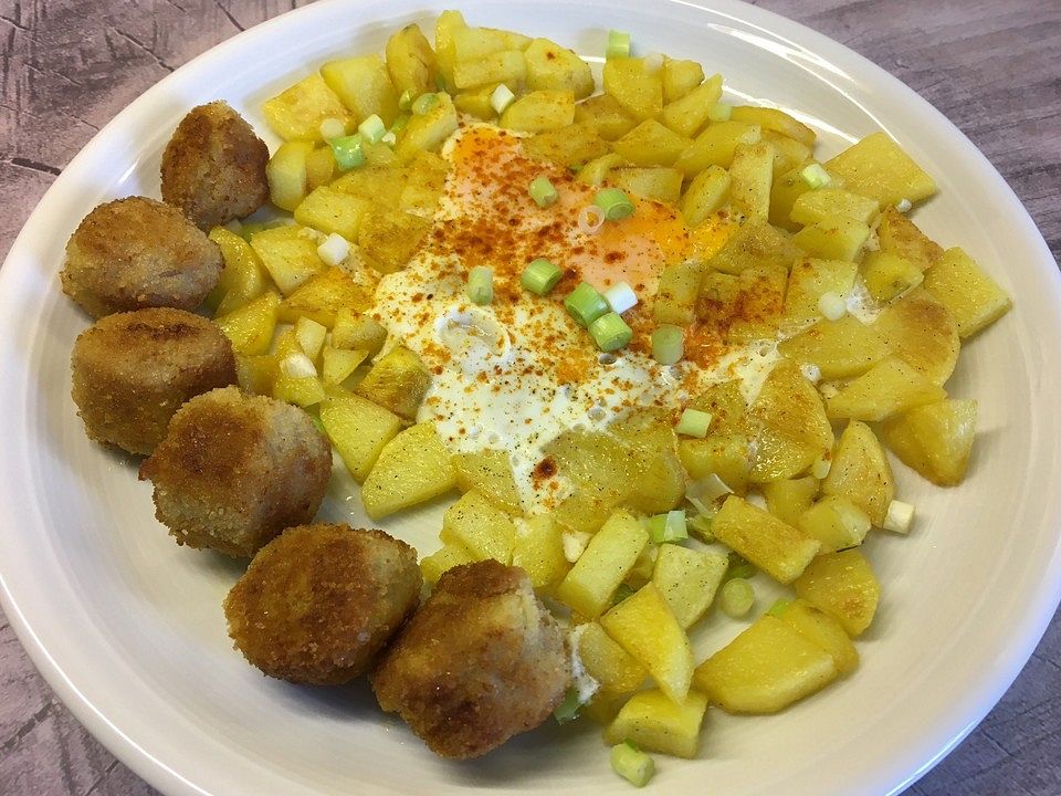 Bratkartoffeln mit Ei und Käse von SeeleDesTigers | Chefkoch
