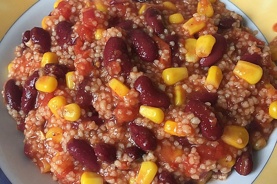 Chili sin Carne mit Couscous