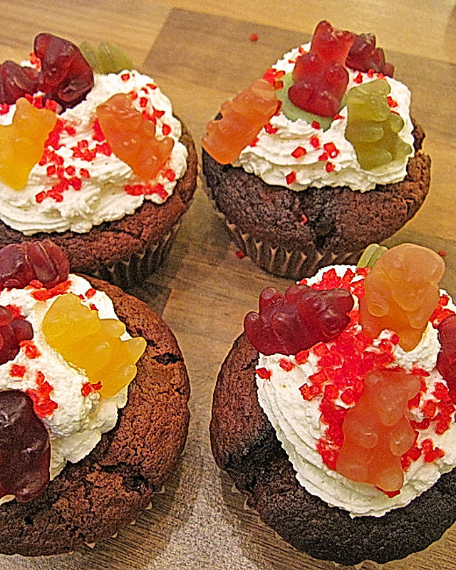 Devil's Food Cupcakes - Schokomuffins mit Topping