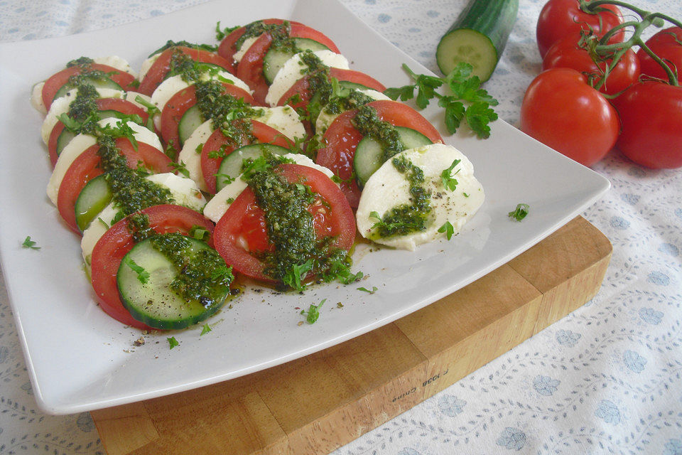 Tomaten - Mozarella - Gurken - Salat