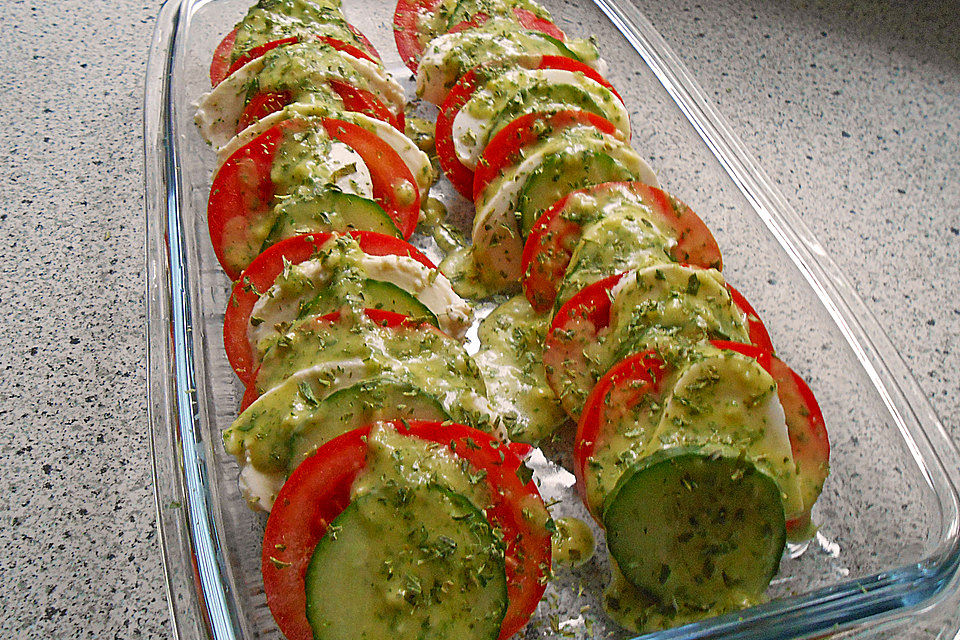 Tomaten - Mozarella - Gurken - Salat