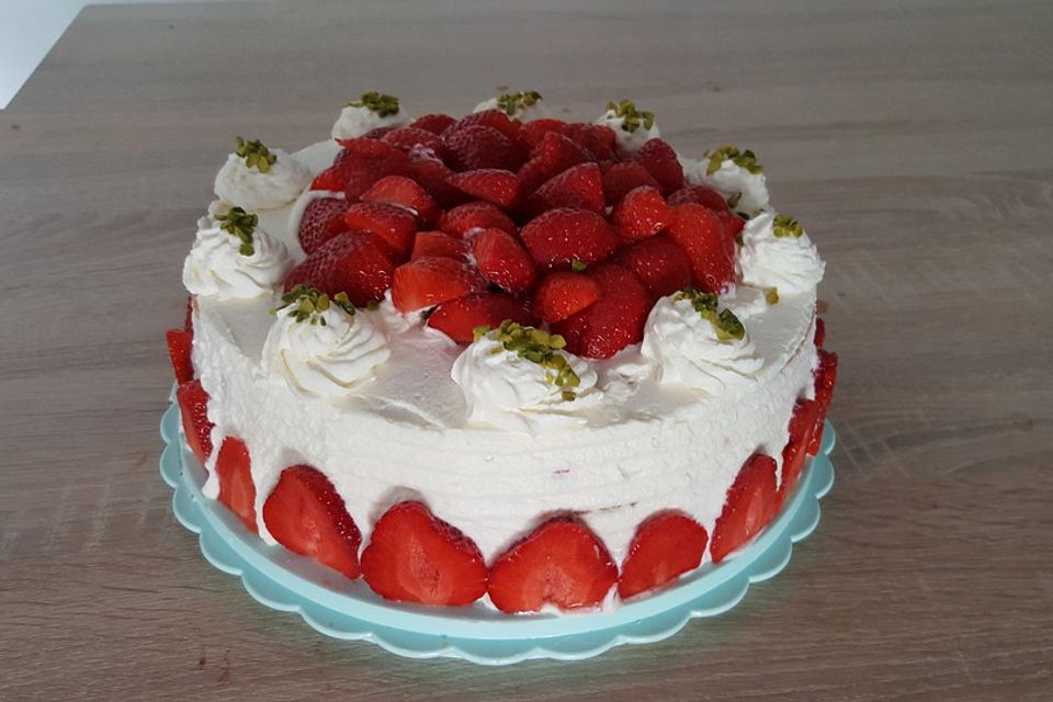 Schnelle Erdbeer - Mascarpone - Torte