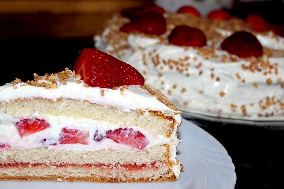 Schnelle Erdbeer - Mascarpone - Torte