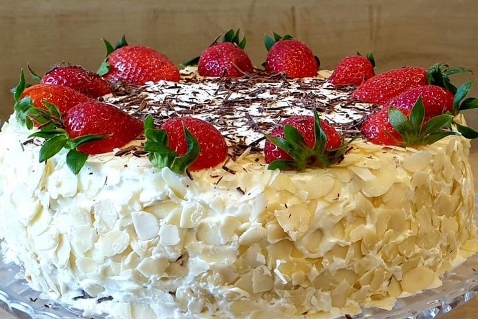 Schnelle Erdbeer - Mascarpone - Torte