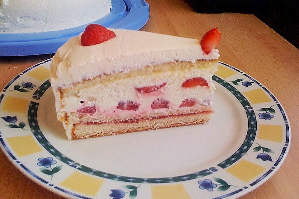 Schnelle Erdbeer - Mascarpone - Torte