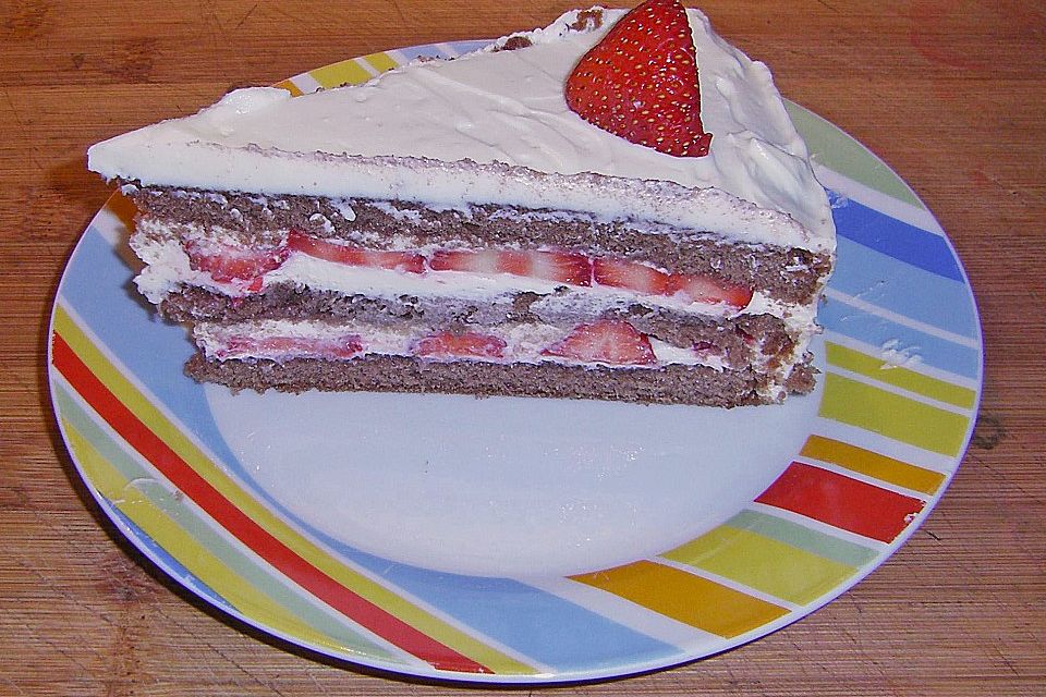 Schnelle Erdbeer - Mascarpone - Torte