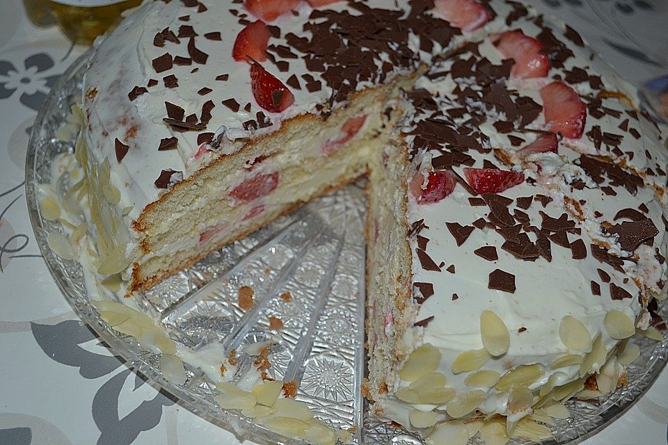 Schnelle Erdbeer - Mascarpone - Torte