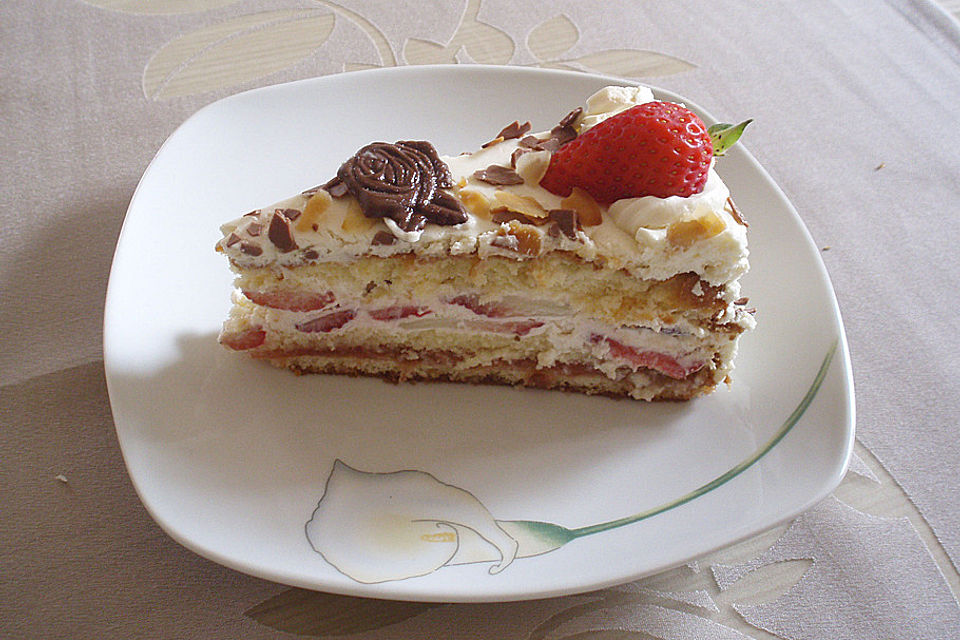 Schnelle Erdbeer - Mascarpone - Torte