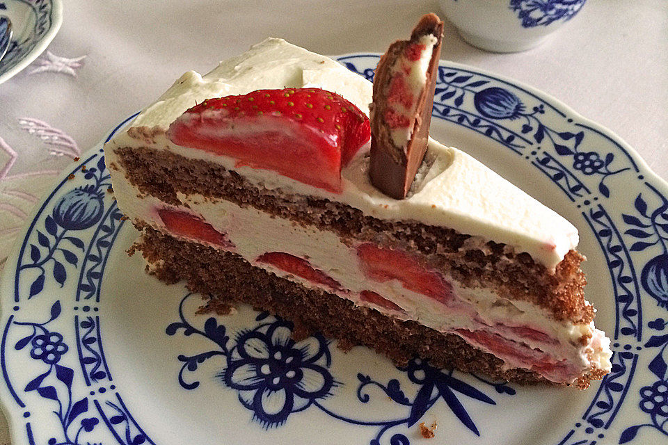 Schnelle Erdbeer - Mascarpone - Torte