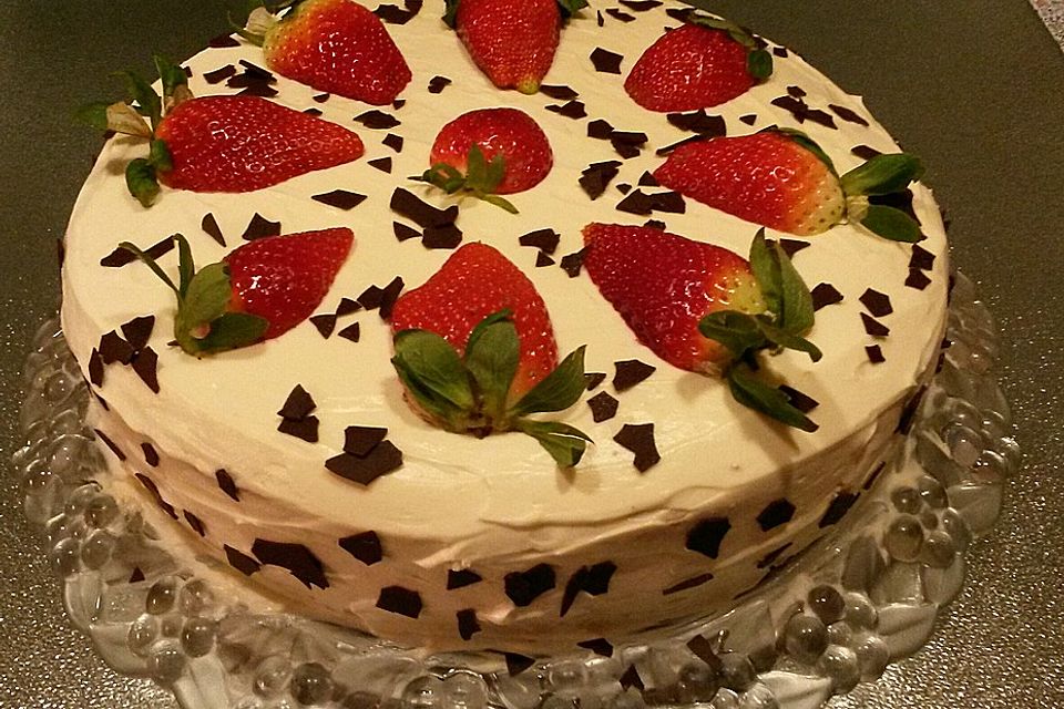 Schnelle Erdbeer - Mascarpone - Torte