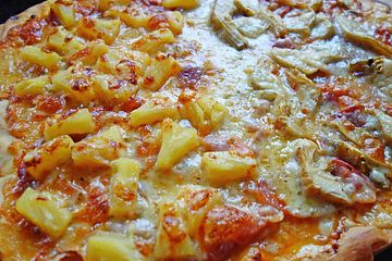 Pizza Mit Schinken Und Ananas Chefkoch