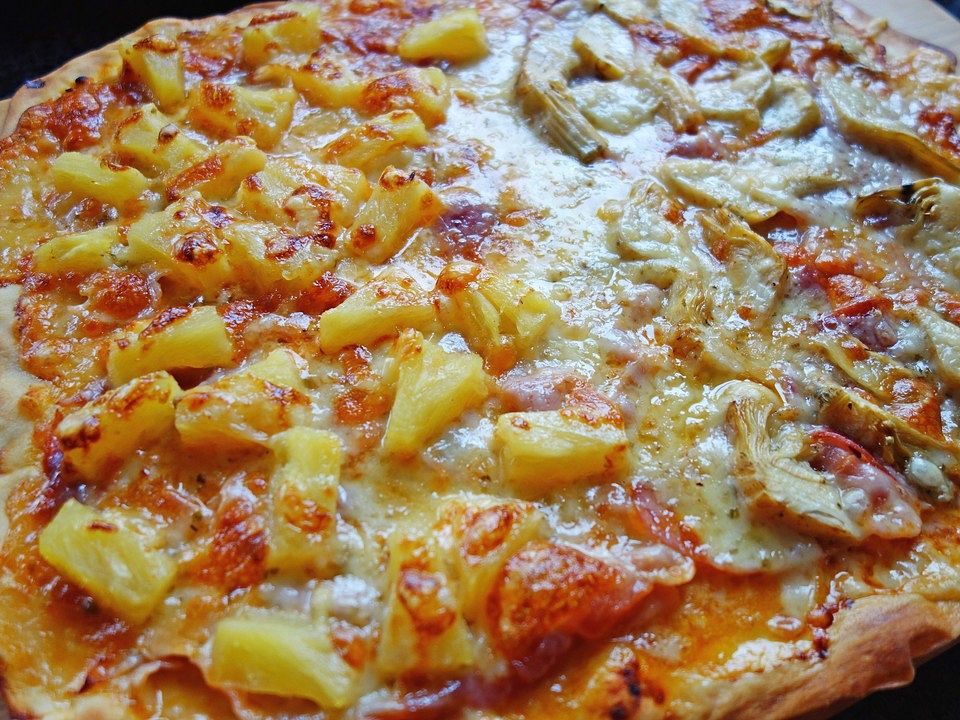 Pizza mit Schinken und Ananas | Chefkoch