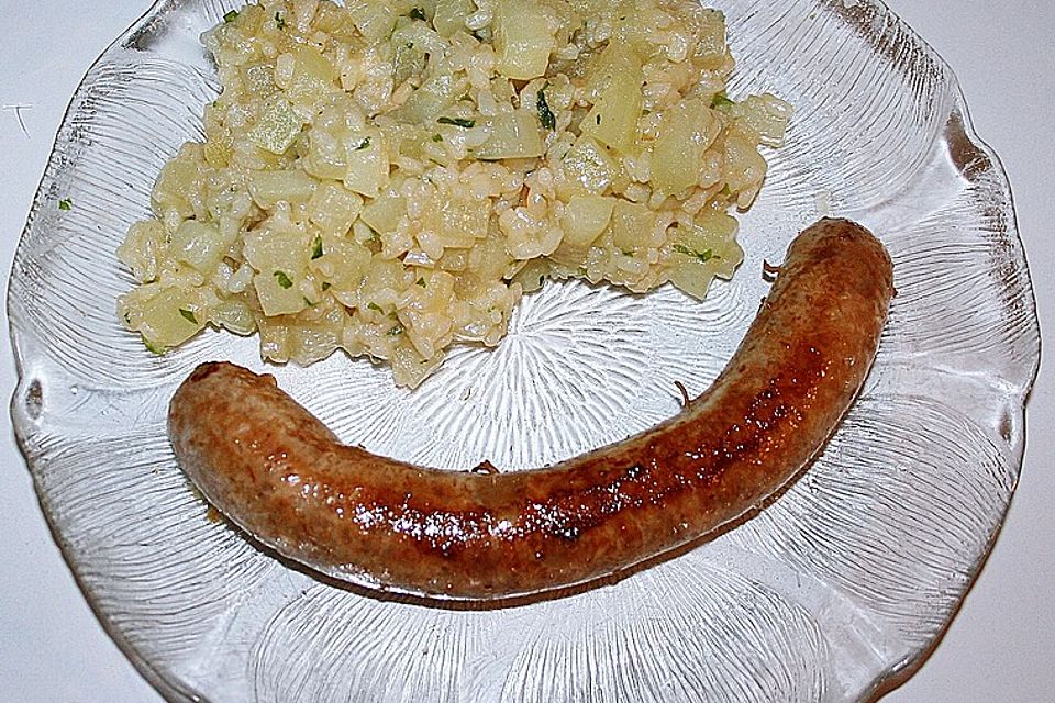 Kohlrabi-Risotto mit Pinienkernen