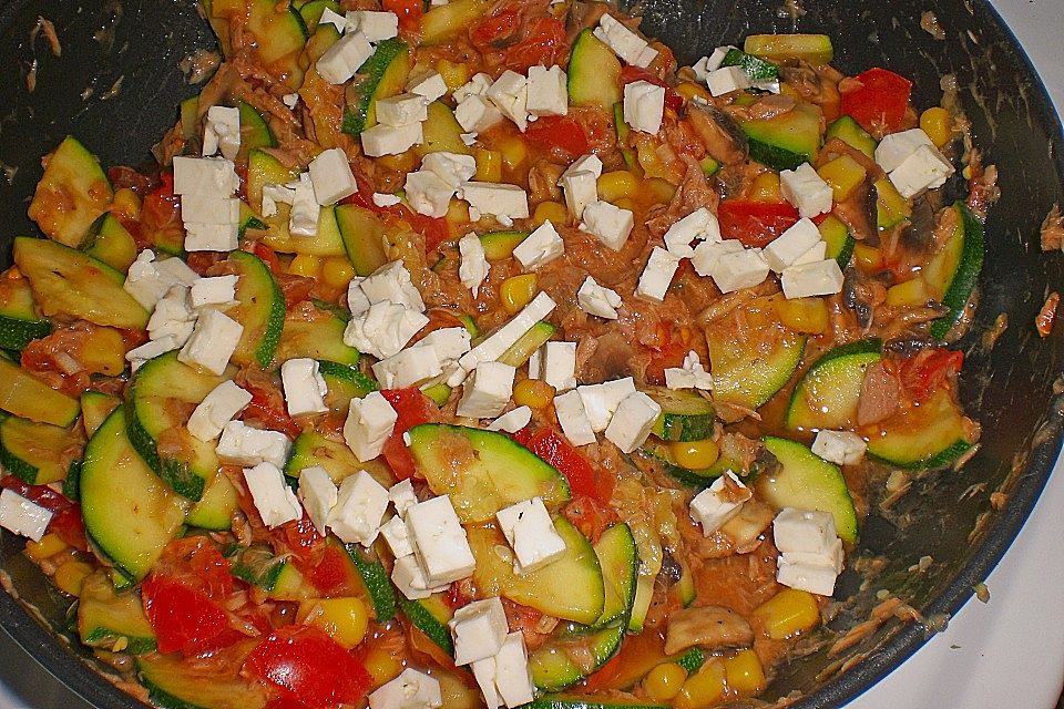 Zucchini-Thunfischpfanne