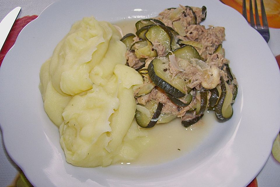 Zucchini-Thunfischpfanne