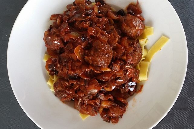Auberginenragout mit Hackfleischklößchen von Alschain| Chefkoch
