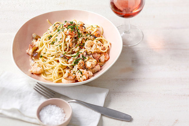 Meeresfrüchte in Sahnesauce mit Spaghetti von Eislein| Chefkoch