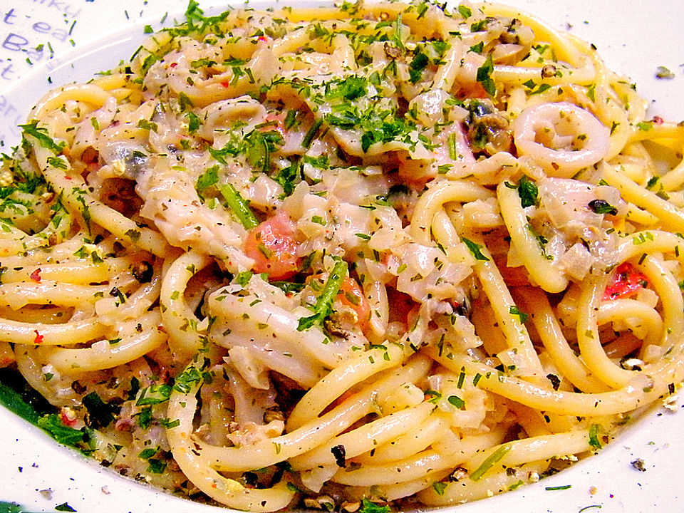 Meeresfrüchte in Sahnesauce mit Spaghetti von Eislein | Chefkoch