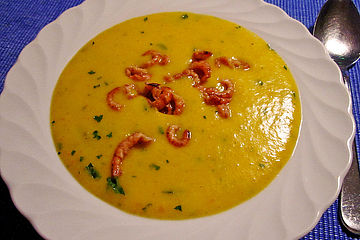 Kartoffelsuppe mit Krabben