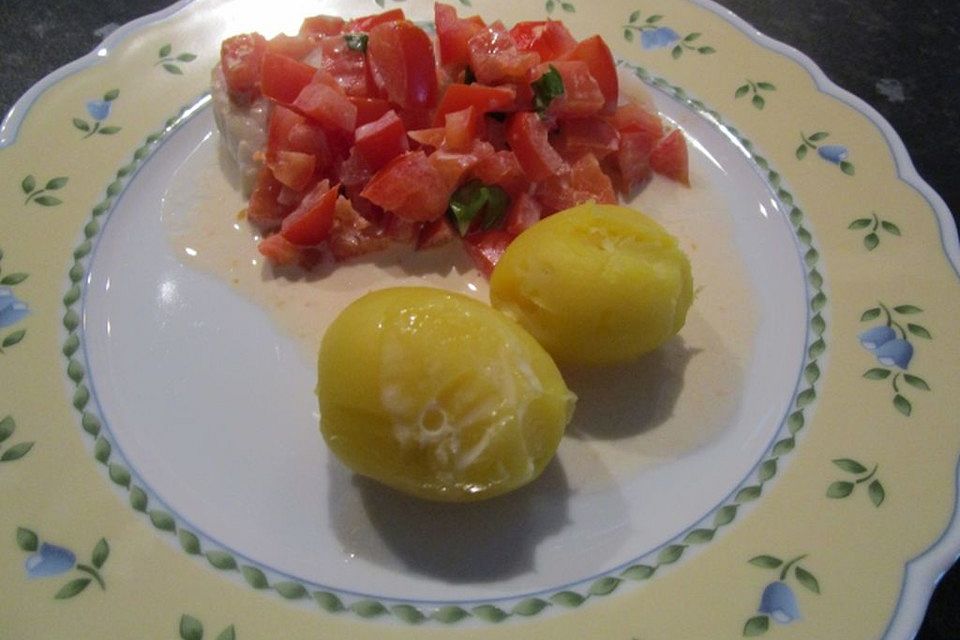 Kabeljau in Tomatensahne