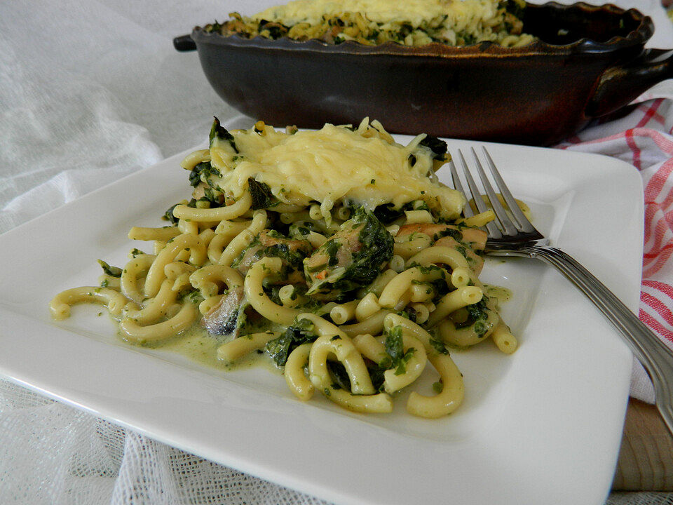 Nudelauflauf mit Spinat und Huhn von Popaja | Chefkoch