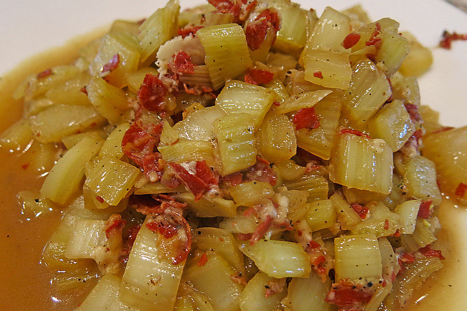 Fenchel mit Schinken und Parmesan