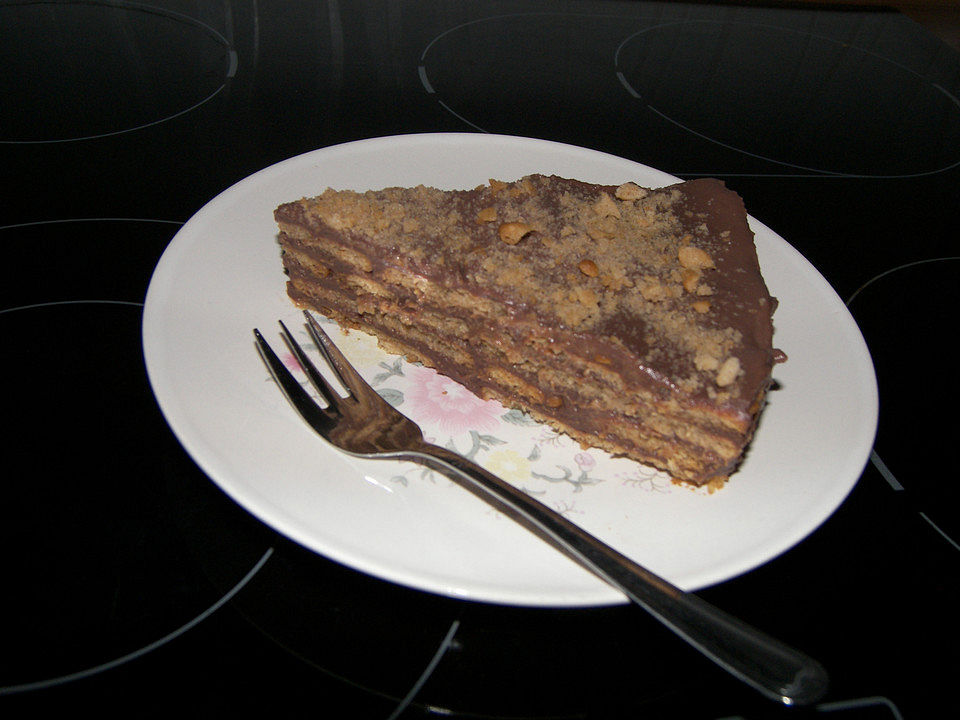 Portugiesischer Kekskuchen mit Schokoladencremefüllung - ohne Backen ...