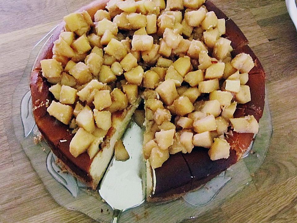Käsekuchen mit Apfelkompott von SHanai| Chefkoch